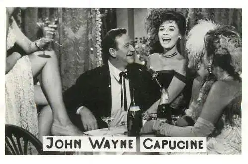 Cinema star souvenir photo John Wayne Capucine
