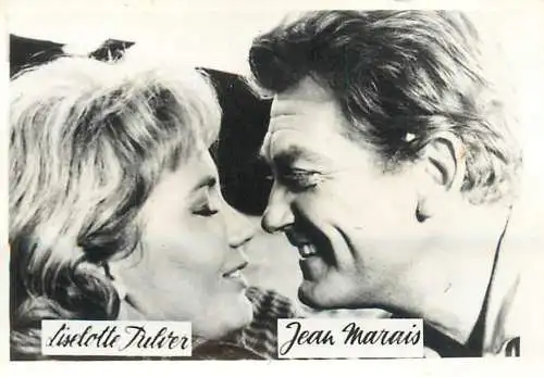 Cinema star souvenir photo Lisolette Pulver & Jean Marais