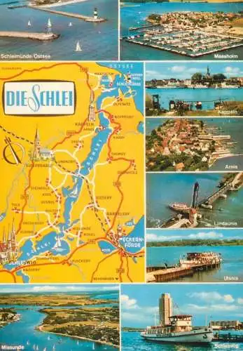 Germany Die Schlei several sites and region map