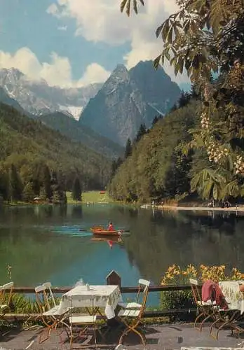 Germany Riessersee mit Grosser Waxenstein und Zugspitze
