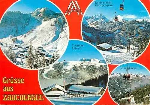 Austria Grusse aus Zauchensee Wintersportsentrum multi view
