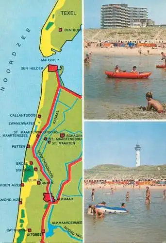 Netherlands Egmond aan Zee multi view and map area