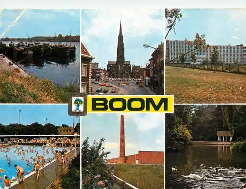 Belgium Boom multi views postcard