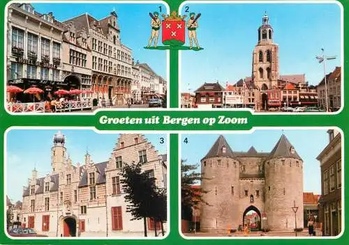 Netherlands Groeten uit Bergen op Zoom several sights