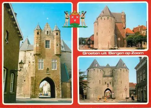 Netherlands Groeten uit Bergen op Zoom several sights and sites
