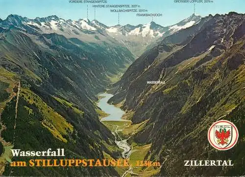 Austria Zillertal Wasserfall am Stilluppstausee