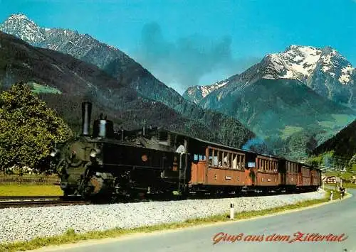 Austria Grusse aus dem Zillertal train railway