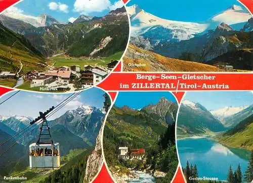 Austria Zillertal Berge Seen Gletscher multi view