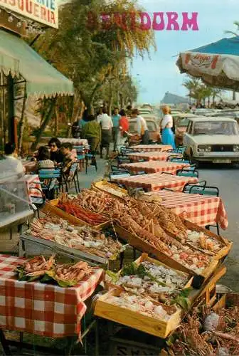 Spain Benidorm Avenida del Puerto street market