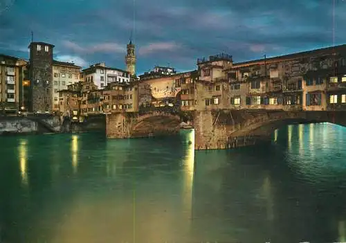 Italy Firenze Ponte Vecchio night view