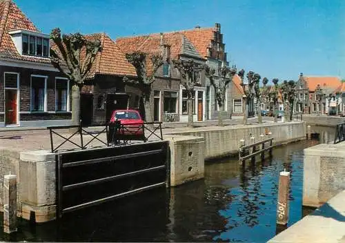 Belgium Hasselt canal view & typical house architecture style