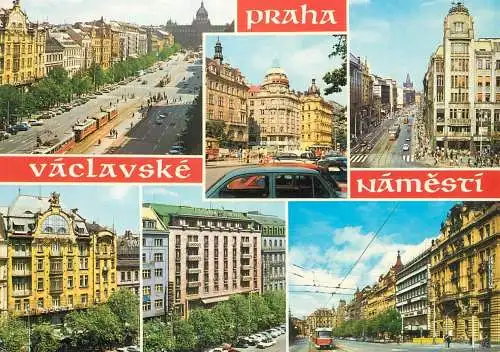 Czech Republic Praha Wenceslas Square multi view