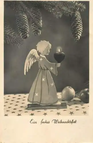 Merry Christmas greetings angel statue decorative ornament