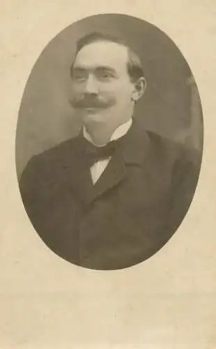 Elegant man costume fancy moustache