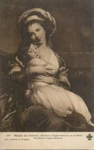 Musee du Louvre Madame Vigee Lebrun et sa fille par Madame Vigee Lebrun