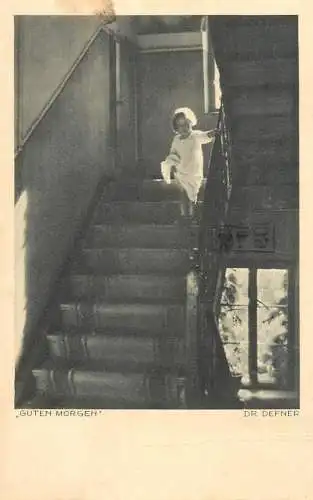 "Guten Morgen" children types and scenes little coming downstairs Dr Defner photo
