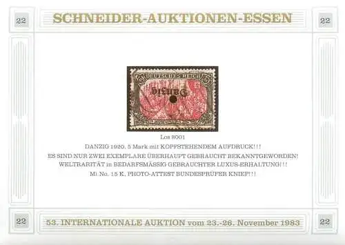 Schneider- Auktionen Essen 1983, reprint