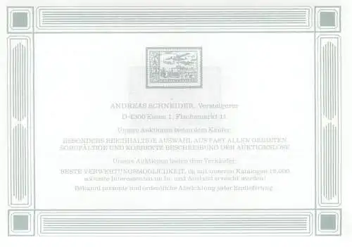 Schneider- Auktionen Essen 1983, reprint