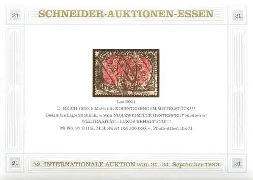 Schneider- Auktionen Essen 1983, reprint