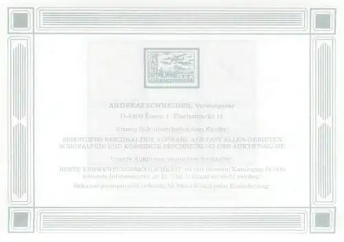 Schneider- Auktionen Essen 1981, reprint