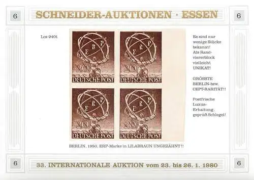 Schneider- Auktionen Essen 1980, reprint