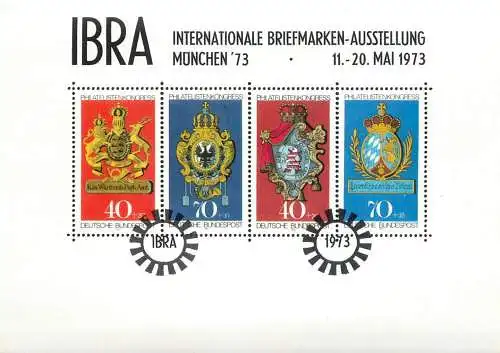 Germany 1973 IBRA Munchen Briefmarken Ausstellung, reprint