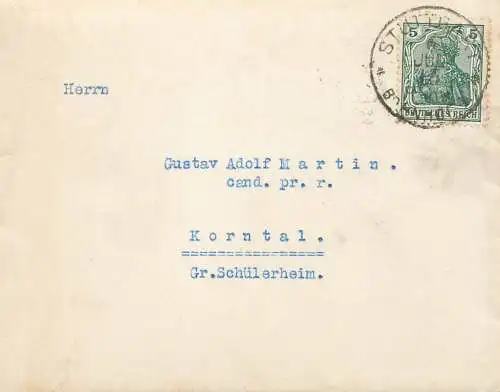 Stuttgart via Korntal 1915