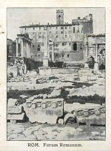 Loflund`s Malz-Extract Stuttgart pictorial card Rome Rorum Romanum