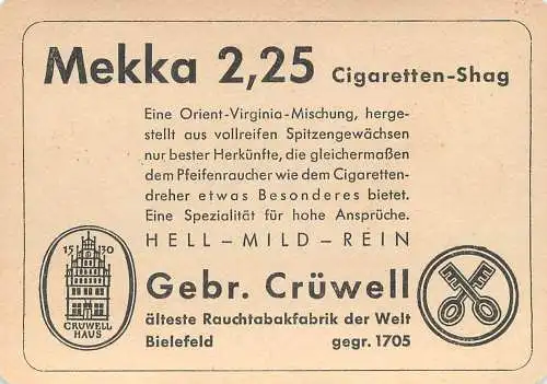 Advertising Mekka Cigarettes Orient Virginia label