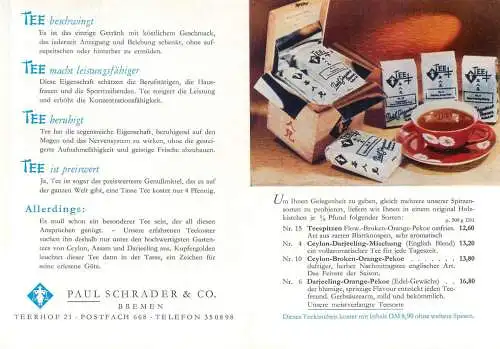 Advertising tea tee Paul Schrader & Co.