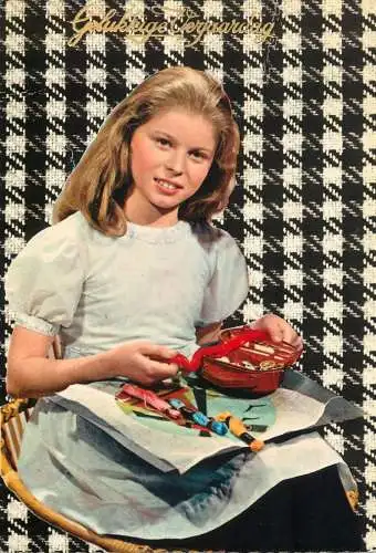 Germany girl sewing