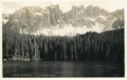 Italy South Tyrol Lago di Carezza Latemar picturesque natural landscape
