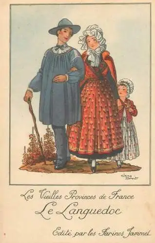 France Languedoc ethnic types and scenes with traditional costumes