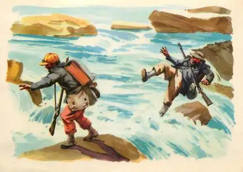 Old Paper Chromo Image Sanella Trade Card Australia - Dr. Sinclair died in the Clyde River