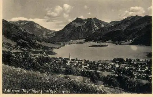 Germany Schliersee Bayr Alpen mit Brecherspitze