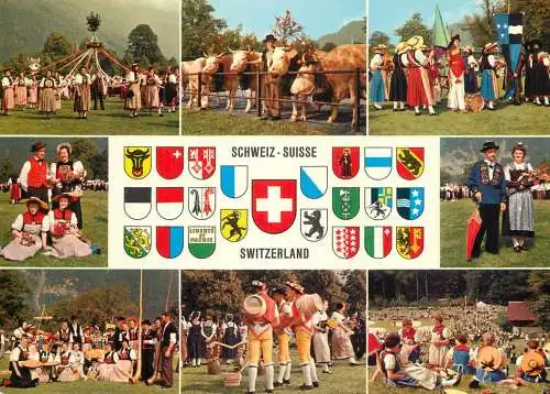 Switzerland multi views traditions coat of arms