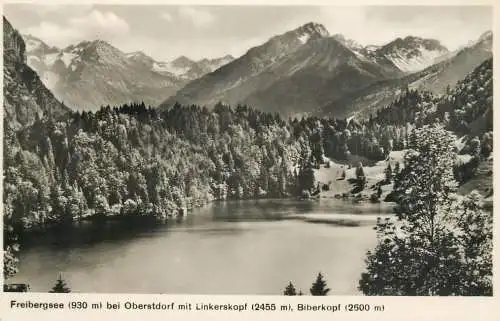 Germany Freibergsee bei Oberstdorf mit Linkerskopf u. Biberkopf