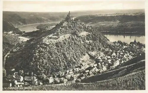 Germany Die Marksburg Braubach am Rhein panoramic view