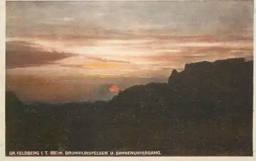 Gr Feldberg Brunhildisfelsen u. Sonnenuntergang artwork