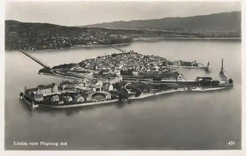 Germany Lindau aerial panorama