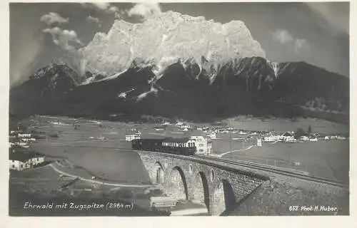 Germany Ehrwald mit Zugspitze train railway
