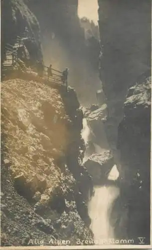 Germany Breitachklamm picturesque natural landscape detail view