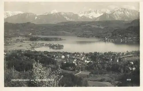 Austria Portschach am Worthersee panoramic view