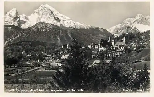 Germany Berchtesgaden v. Malerhugel mit Watzmann und Hochkalter