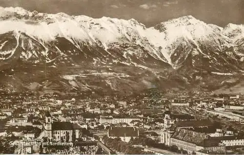 Austria Innsbruck panorama mit Nordkette