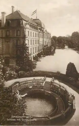 Germany Donauschingen Schloss mit Donauquelle