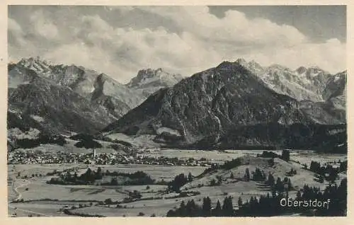 Germany Oberstdorf panoramic view