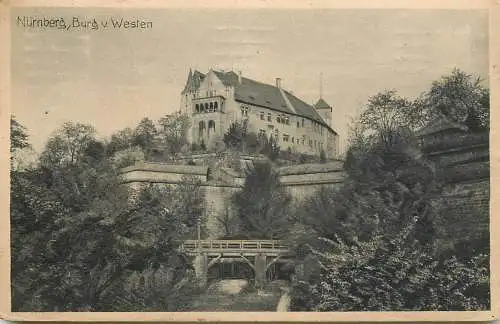 Germany Nurnberg Burg von Westen