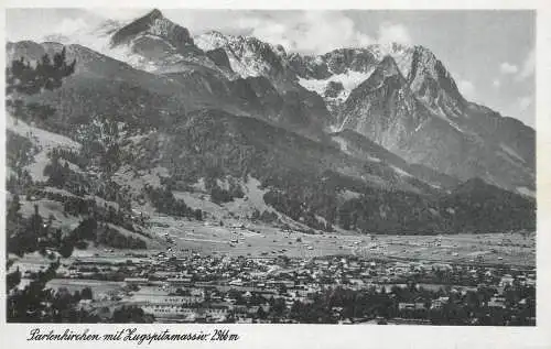 Germany Partenkirchen mit Zugspitzmassiv