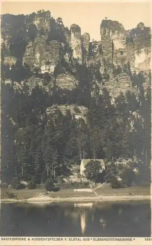 Germany Elbsandsteingebirge Basteibrucke Elbtal